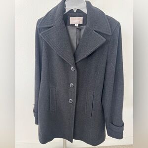 Croft & Barrow Dark Gray Cashmere Blend Pea Coat, Medium -Preowned